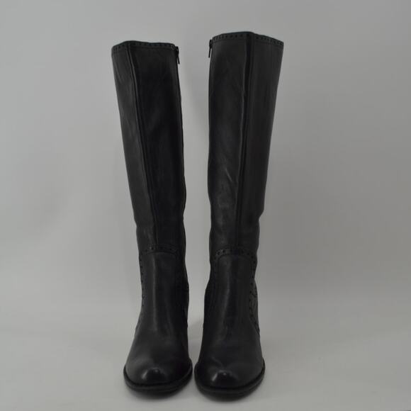 Born W31646 Tatiana Black Boots Leather Zip Women's Size 10 - Picture 7 of 15